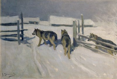 Wolves, Winter Night, c.1910 by Alexei Steipanovitch Stepanov